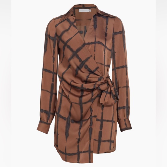 EUC : worn 1x : Jonathan Simkhai Sofia Shibori Charmeuse Dress :: soft clay - Picture 7 of 7